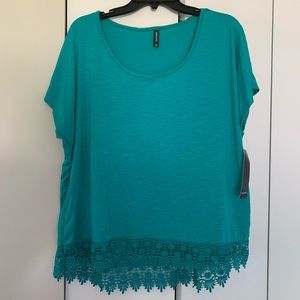 Teal Flowy Top